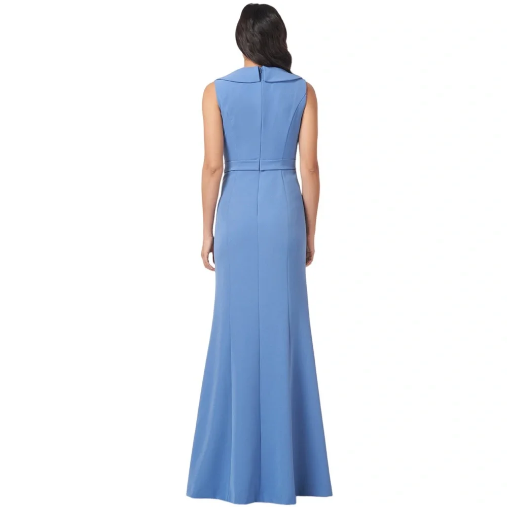 NEW Kay Unger NEW YORK Cecily V-Neck tie GOWN size 6 - Picture 3 of 9